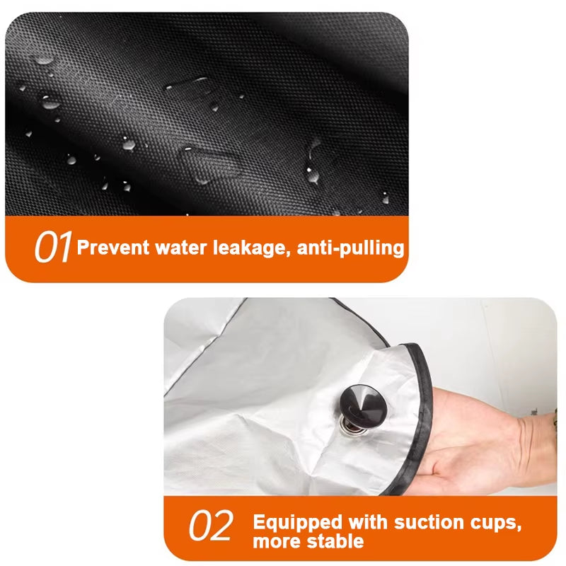 Outdoor Car Windshield Sun Shade Cover Uv-Reflective Sun Protection Waterproof Snow Cover Universal for Summer/Winter