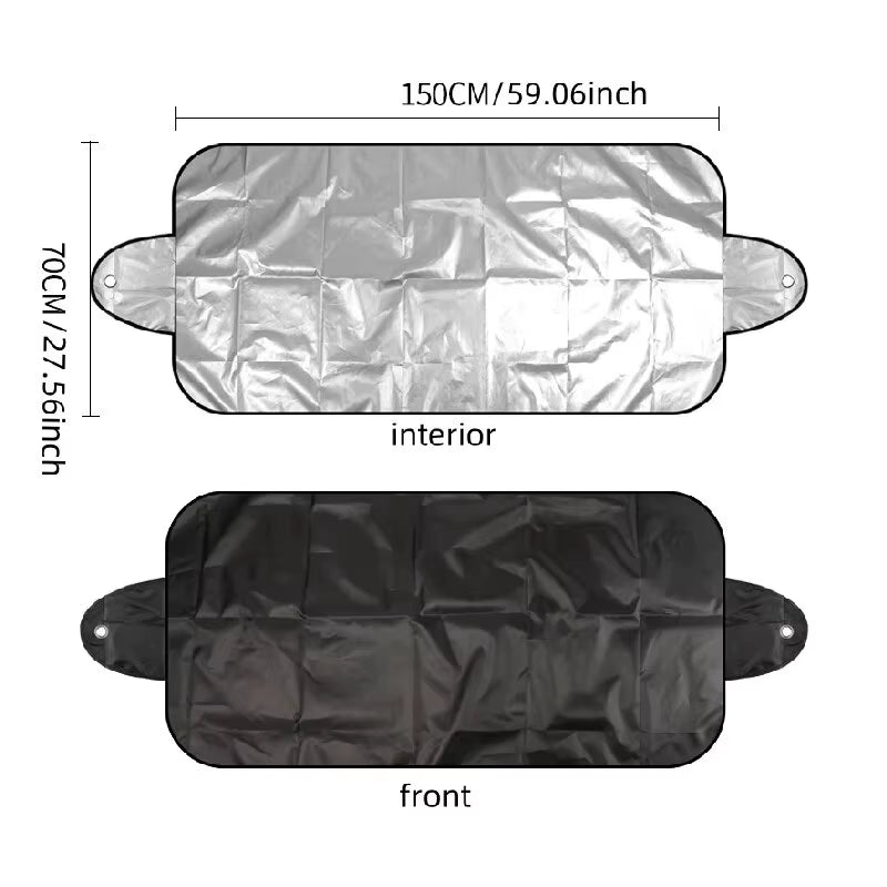Outdoor Car Windshield Sun Shade Cover Uv-Reflective Sun Protection Waterproof Snow Cover Universal for Summer/Winter