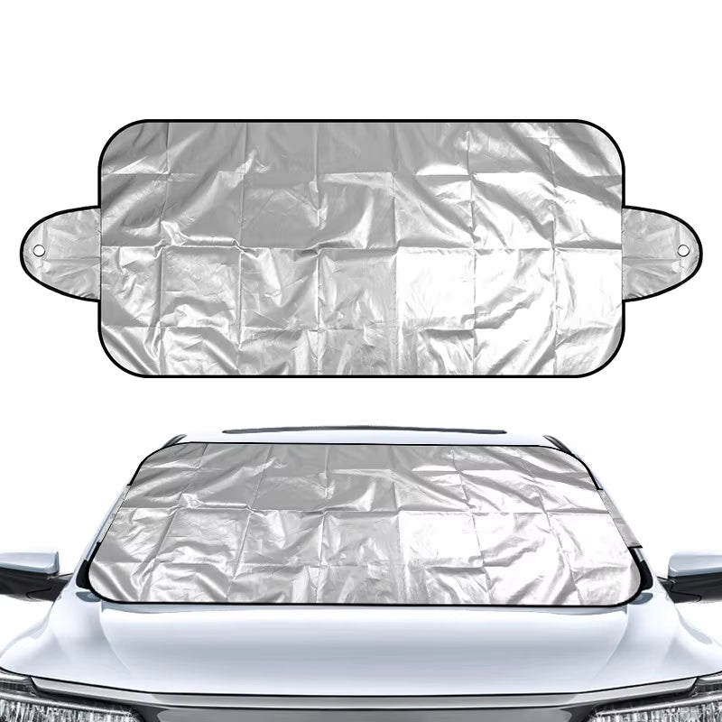 Outdoor Car Windshield Sun Shade Cover Uv-Reflective Sun Protection Waterproof Snow Cover Universal for Summer/Winter
