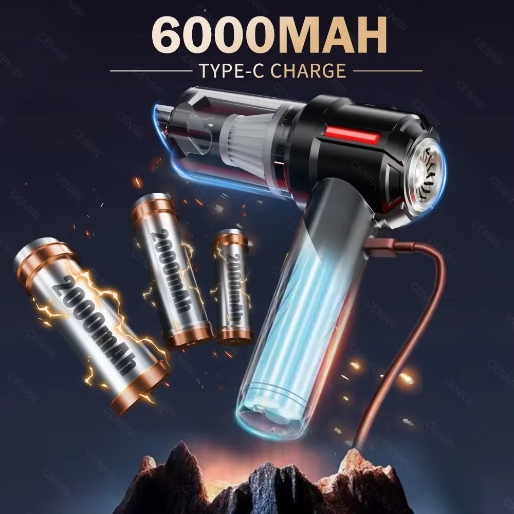 998000PA Car Vacuum Cleaner Mini Portable Handheld Vacuum Cleaner Cordless Strong Suction Car Cleaner Home Appliance