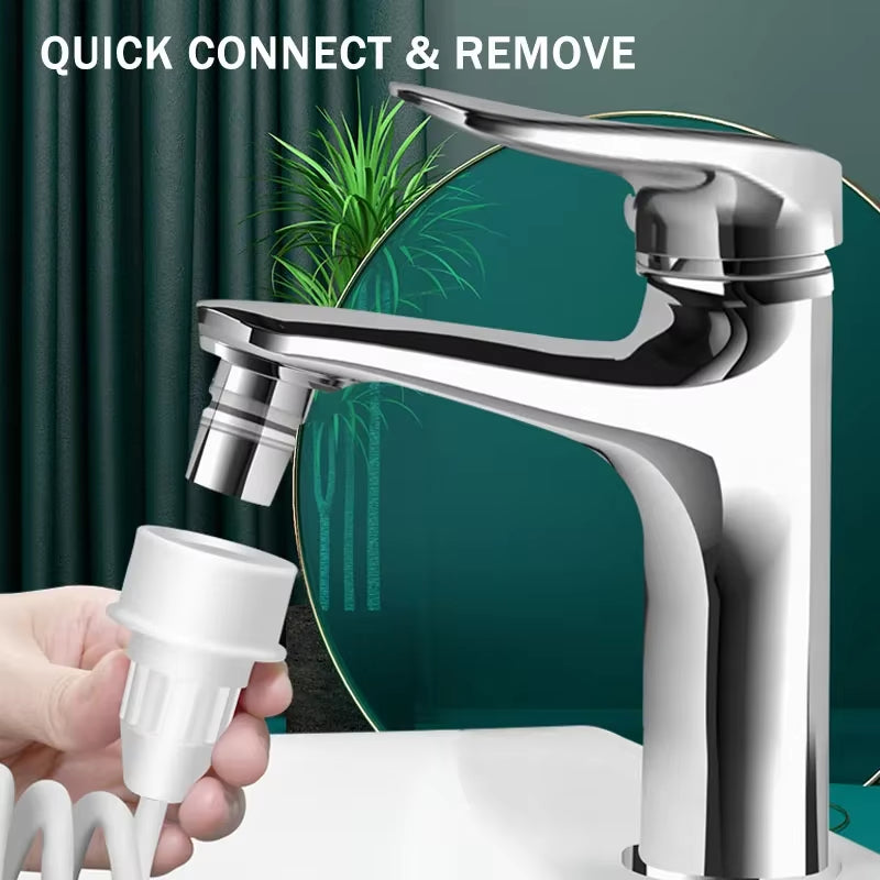 New Faucet Oral Irrigator Dental Water Flosser Non-Electric Cordless Teeth Cleaner Water Jet for Teeth Water Pressure Adjustable