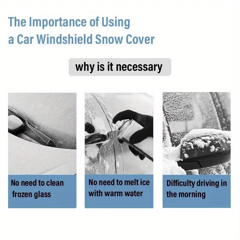 Car Windshield Snow Shield Cover Sun Protection Front Window Frost Sunshade Waterproof Shade Sunshield Suv Sedan Winter Summer