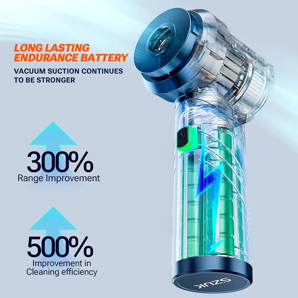 New Foldable Vacuum Cleaner Wireless Car Vacuum Cleaner Handheld Mini Vacuum Cleaner Cordless Strong Suction Car Cleaner