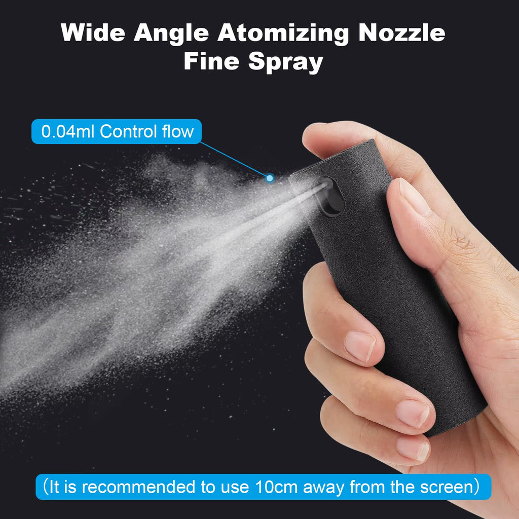 2 in 1 Phone Screen Cleaner Spray Portable Tablet Phone Touch Screen Cleaner Microfiber Cloth Set Glass Mini Cleaning Artifact