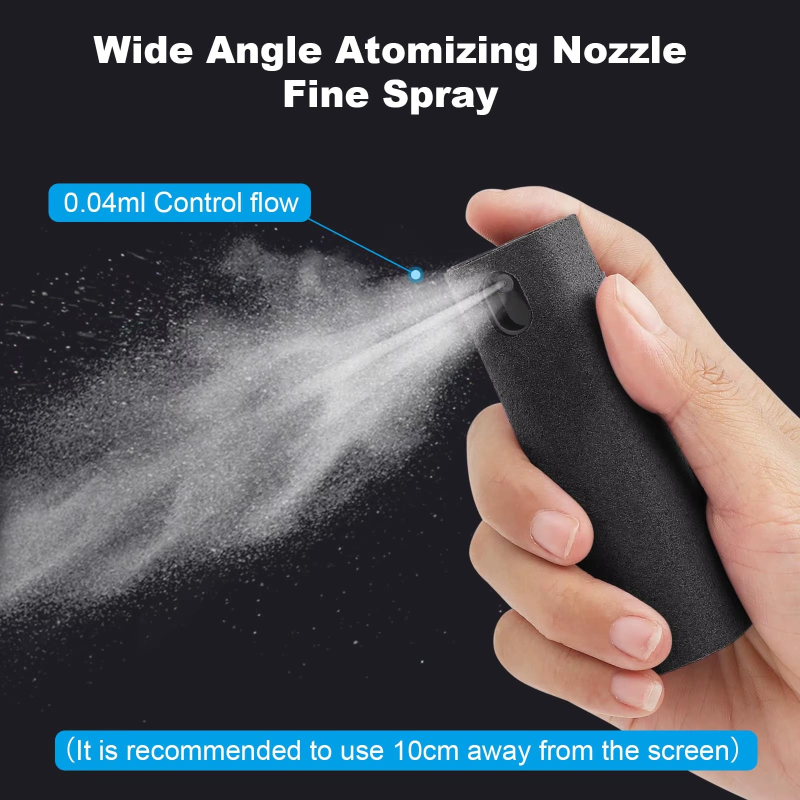 2 in 1 Phone Screen Cleaner Spray Portable Tablet Phone Touch Screen Cleaner Microfiber Cloth Set Glass Mini Cleaning Artifact