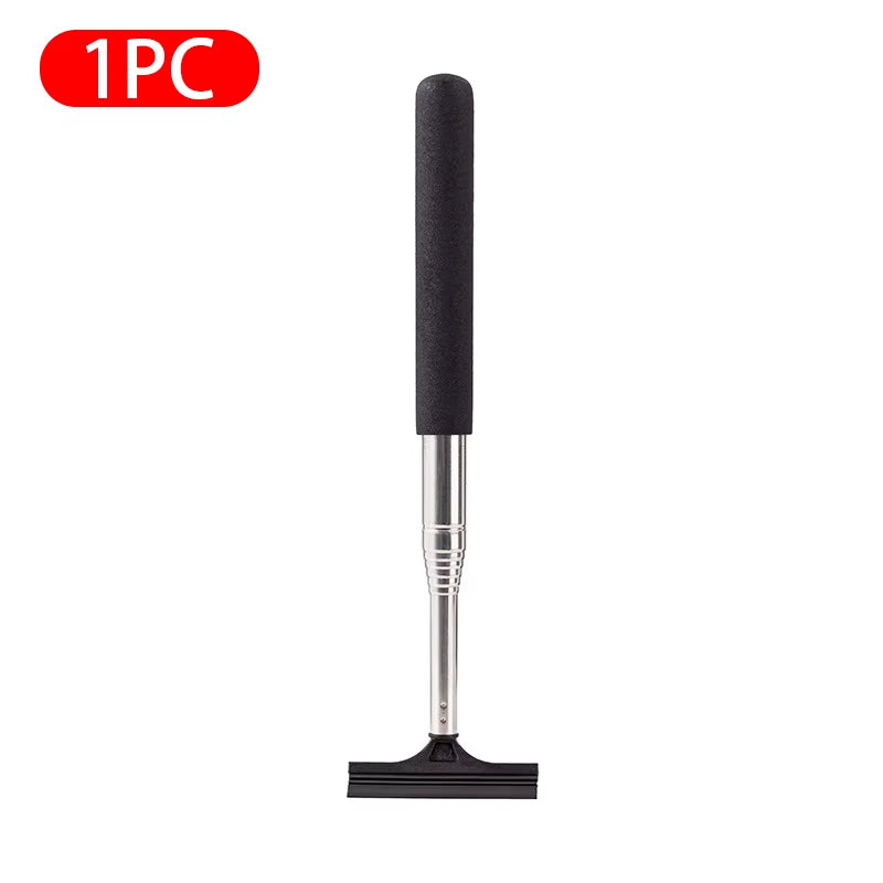 SEAMETAL Car Rearview Mirror Wiper Cleaning Tool Auto Glass Mist Cleaner Scraper Telescopic Handle Window Cleaning Brushes