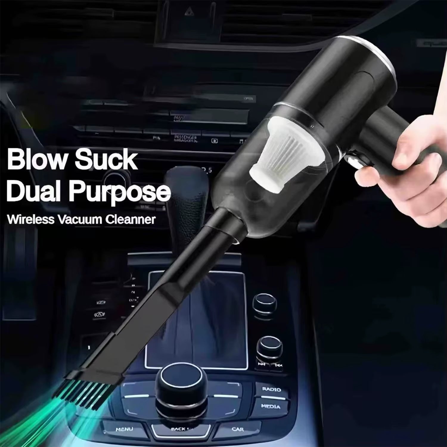 Mini Handheld Cordless Vacuum Cleaner Air Duster Wireless Dust Blower Portable Rechargeable Air Cleaner Vacuum for Car Home