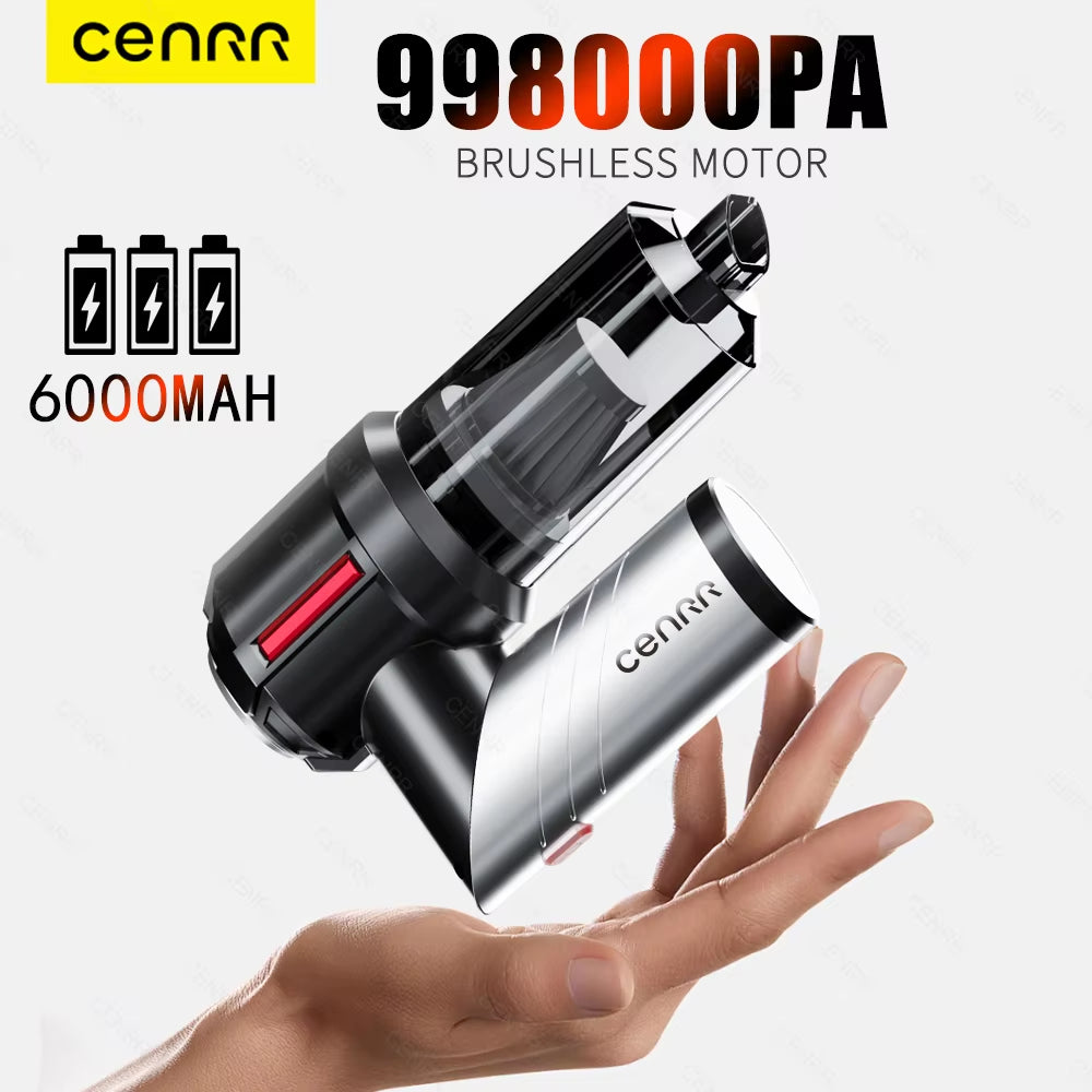 998000PA Car Vacuum Cleaner Mini Portable Handheld Vacuum Cleaner Cordless Strong Suction Car Cleaner Home Appliance