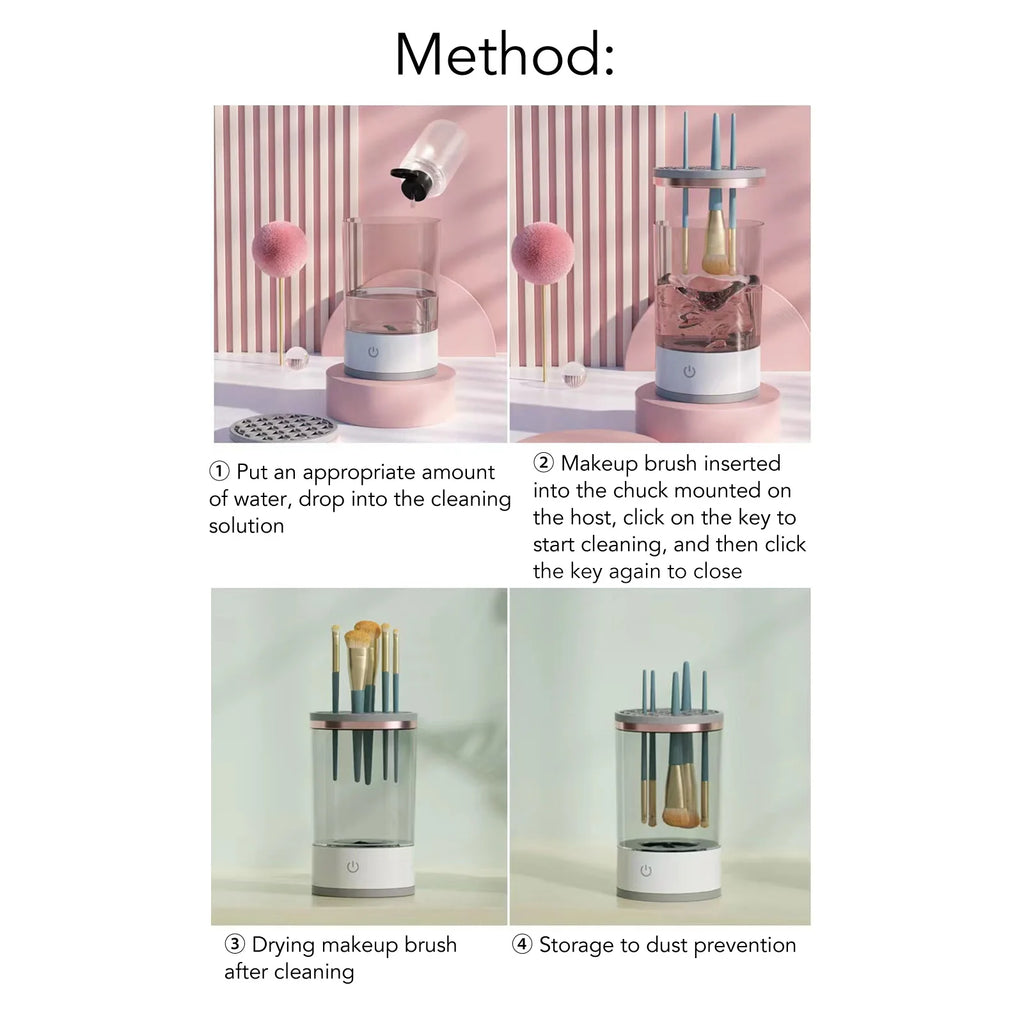 Electric Makeup Brush Cleaner Machine Automatic Brush Cleaner Machine Electric Cosmetic Automatic