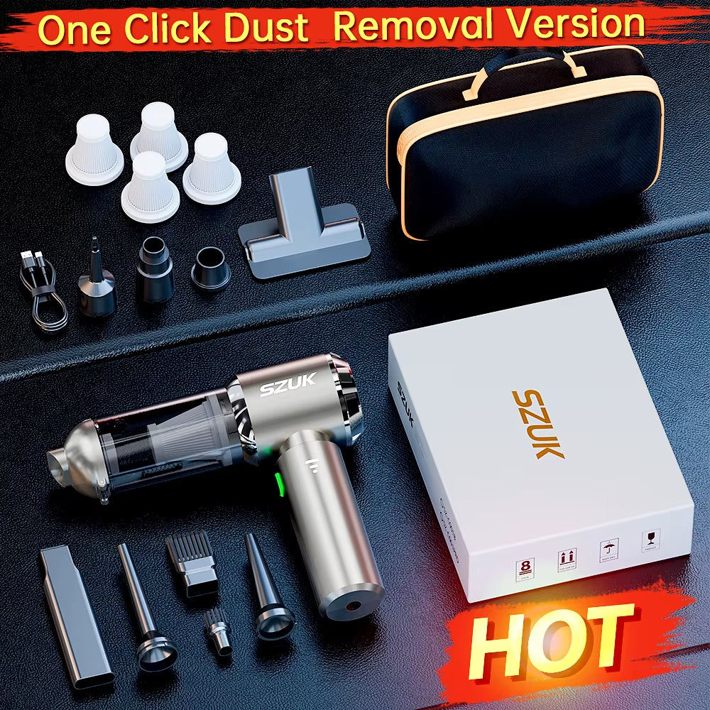 985000Pa Car Vacuum Cleaner Powerful Suction Wireless Vacuum Cleaner Handheld Portable Cleaner Mini Vacuum Cleaner for Car