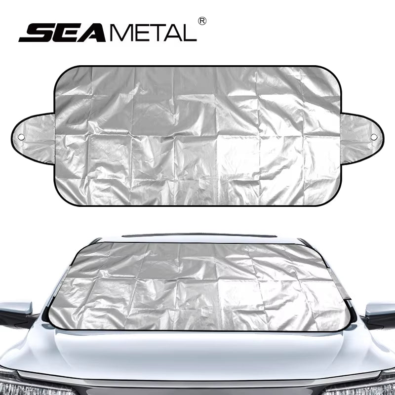 Outdoor Car Windshield Sun Shade Cover Uv-Reflective Sun Protection Waterproof Snow Cover Universal for Summer/Winter