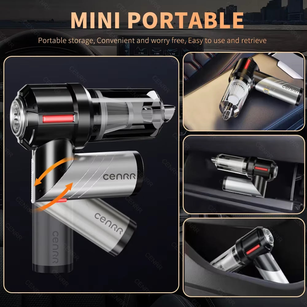 998000PA Car Vacuum Cleaner Mini Portable Handheld Vacuum Cleaner Cordless Strong Suction Car Cleaner Home Appliance